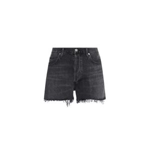 Short Annabelle Cut Off Com Barra Desfiada - Preto