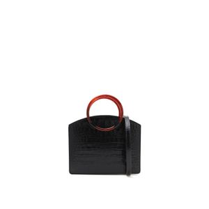 Bolsa Mini Clutch Croc Preta