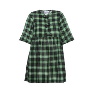 Vestido Seersucker Check Ribbon