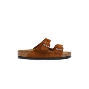 Sandália Arizona Soft Footbed Em Couro Camurça - Estreita