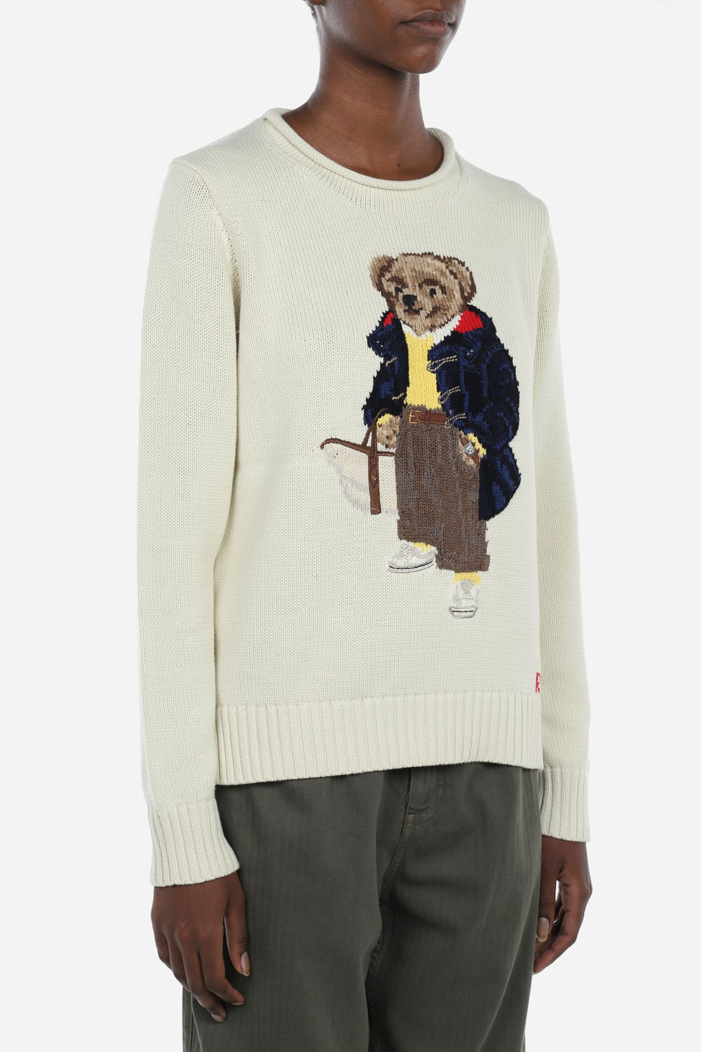 Buy Polo Ralph Lauren Women Brown Polo Bear Cotton-Blend Sweater Online -  861949