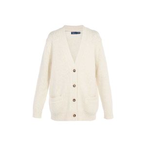 Cardigan Feminino em gola V de lã