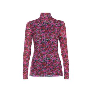 BLUSA PRINTED MESH LONG SLEEVE ROLLNECK