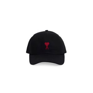 Boné Red Ami De Coeur Embroidery Cap Black