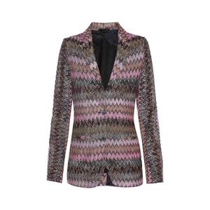 Blazer Em Lamé Chevron