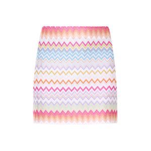 MINI SAIA ESTAMPA CHEVRON LUREX