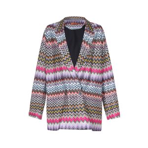Blazer Estampa Chevron Colorido