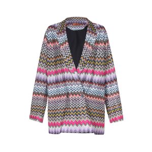 Blazer Estampa Chevron Colorido