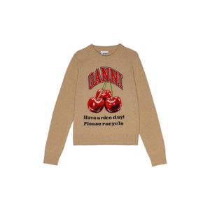 SUÉTER GRAPHIC WOOL MIX CHERRY CREWNECK