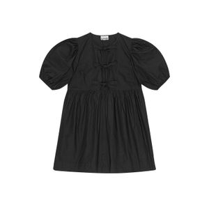 Vestido Mini de Algodão Popeline com Corda de Amarrar