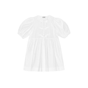 VESTIDO COTTON POPLIN TIE STRING MINI DRESS
