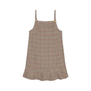 VESTIDO CHECK WOOL MIX MINI DRESS