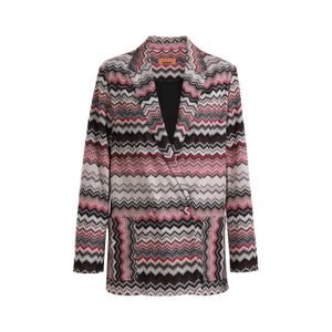 BLAZER ALONGADO CHEVRON BOLSOS