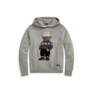 Moletom Polo Bear em malha com mistura de lã