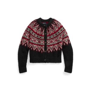 Cardigan com mistura de alpaca Fair Isle