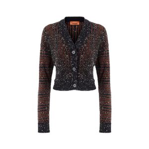 CARDIGAN CURTO LUREX E PAETÊS