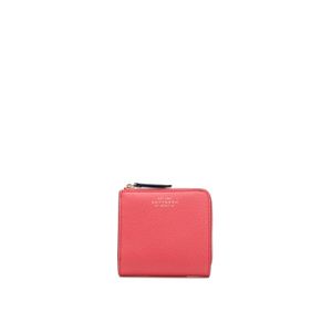 Carteira Zip Wallet Em Couro - Rosa