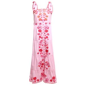 Vestido Canela Bordado