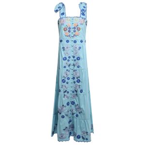 Vestido Canela Bordado