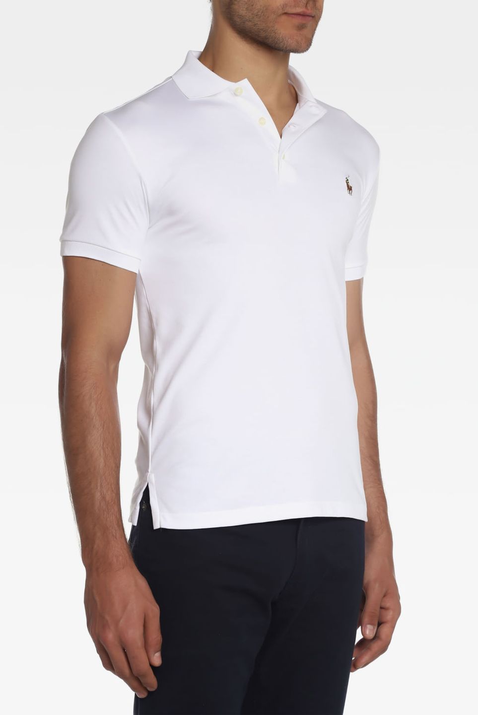 Camisa Polo Polo Ralph Lauren Slim Logo Branca - Compre Agora