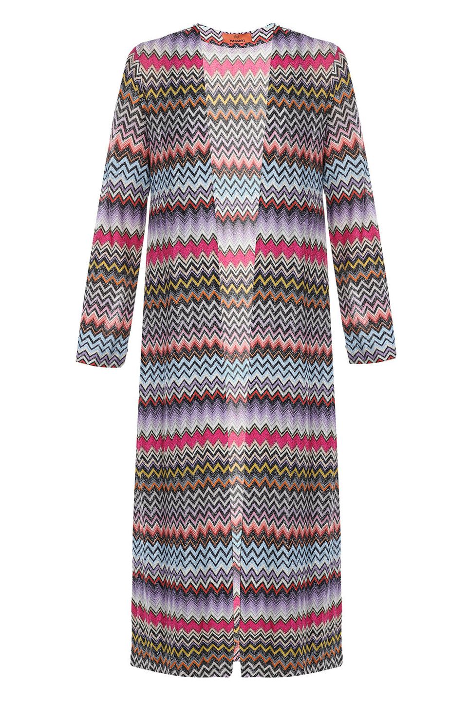 Cardigan Longo Chevron Colorido