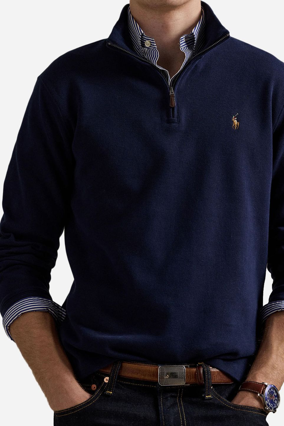 Pulôver Estate-Rib Quarter-Zip