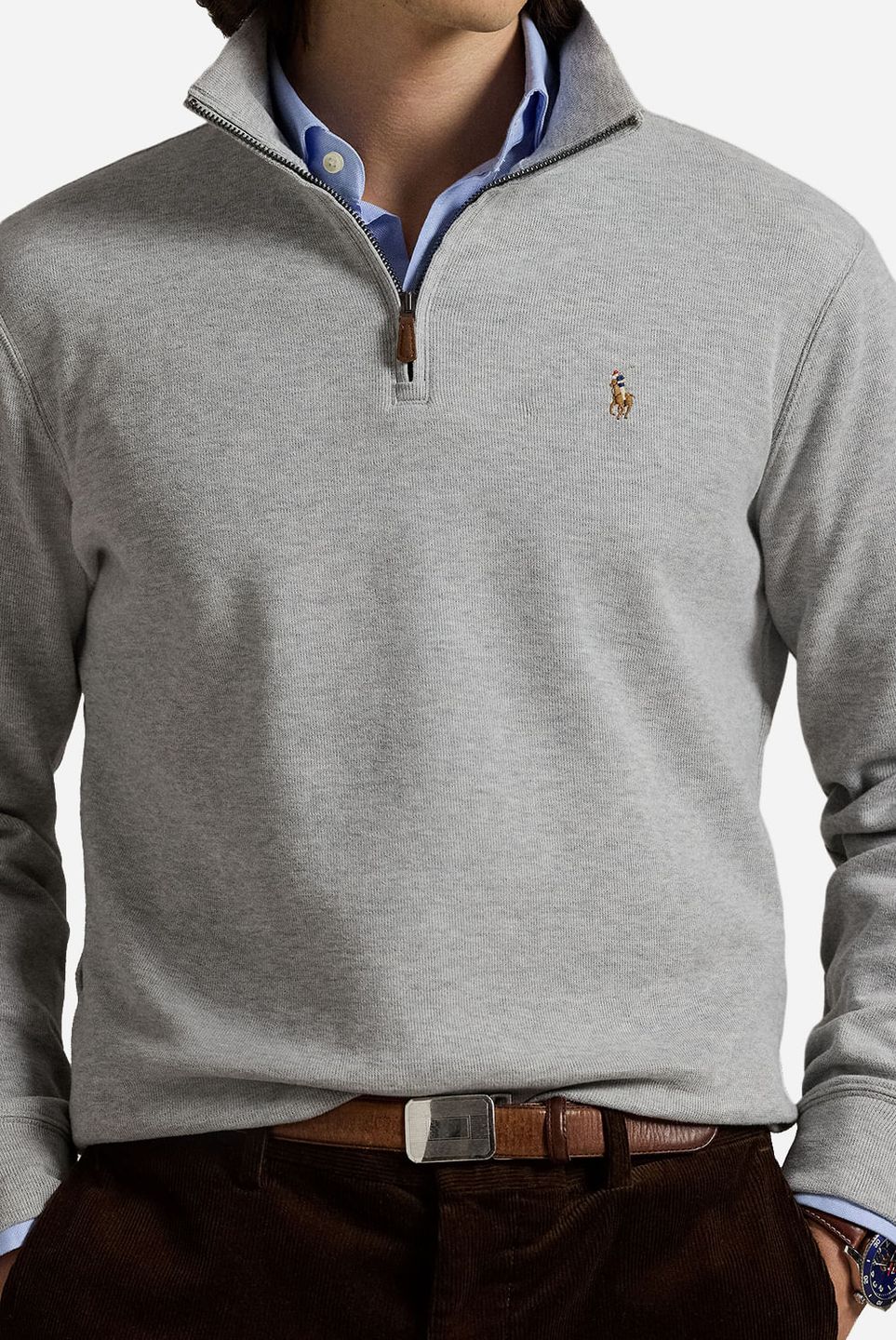 トップス Ralph Lauren Polo PULÔVER ESTATE-RIB QUARTER-ZIP