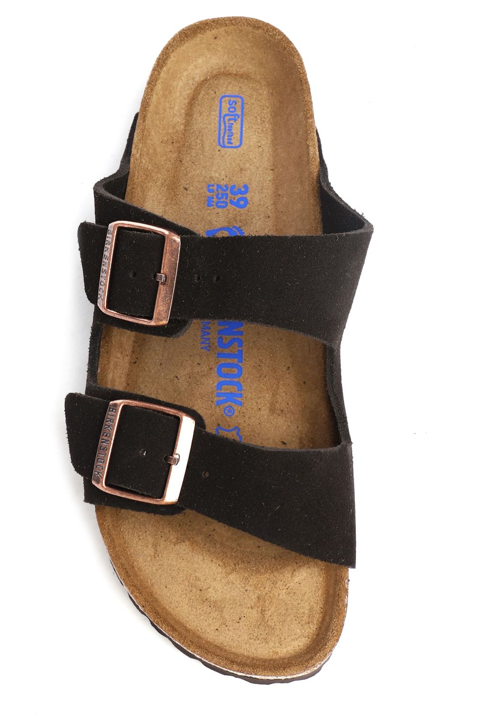 Sandália Arizona Soft Footbed Em Couro Camurça - Estreita