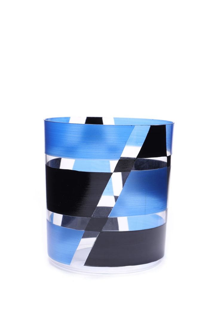 TOPCARPENTER 1 porta-copos de cerâmica com textura xadrez de