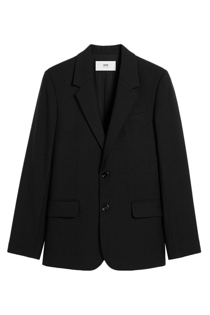 【AMI PARIS】CLASSIC TWO BUTTONS JACKET◆HBV107WV0026 Black Two Buttons Jacket | AMI PARIS